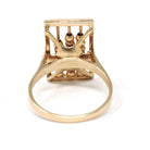Vintage Abacus Ring - Retro 14k Yellow Gold Articulated Ancient Calculator - Circa 1960s Era Size 7 Educator Teacher Statement Fine Jewelry