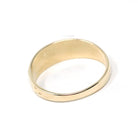 Modern Mizpah Band - English 9k Yellow Gold Birmingham Hallmark Ring - Circa 2000s Era Size 9 Victorian Style Fine Symbolic Stacking Jewelry