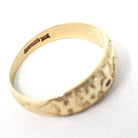 Modern Mizpah Band - English 9k Yellow Gold Birmingham Hallmark Ring - Circa 2000s Era Size 9 Victorian Style Fine Symbolic Stacking Jewelry