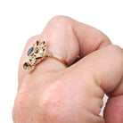 Vintage Zircon Ring - Mid Century 10k Yellow Gold Round Faceted Natural Blue 1.13 CT Gem - Circa 1940s Era Size 5 3/4 Flowers Fine Jewelry