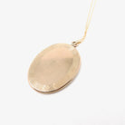 Antique Photo Locket - Edwardian Gold Filled Oval Pendant Necklace - Vintage Circa 1910s Era Keepsake Statement Jewelry