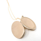 Antique Photo Locket - Edwardian Gold Filled Oval Pendant Necklace - Vintage Circa 1910s Era Keepsake Statement Jewelry