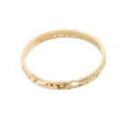 Vintage Flower Band - Estate 14k Yellow Gold 2.1 MM Eternity Wedding Ring - Dated 1986 Era Size 6 3/4 Bridal Stacking Milgrain Fine Jewelry