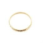 Vintage Flower Band - Estate 14k Yellow Gold 2.1 MM Eternity Wedding Ring - Dated 1986 Era Size 6 3/4 Bridal Stacking Milgrain Fine Jewelry