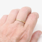 Vintage Flower Band - Estate 14k Yellow Gold 2.1 MM Eternity Wedding Ring - Dated 1986 Era Size 6 3/4 Bridal Stacking Milgrain Fine Jewelry