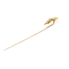 Antique Dragon Stick Pin - Edwardian 14k Yellow Gold Old European Cut Diamond - Vintage 1900s Winged Serpent Mythological Creature Jewelry