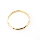 Vintage Wedding Band - Mid Century 14k Yellow Gold Domed 3.1 MM Half Round Ring - Circa 1960s Era Size 11 1/4 Unisex Fine Bridal Jewelry
