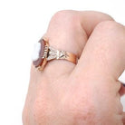 Antique Cameo Ring - Victorian 10k Rose Gold Carved Brown White Sardonyx Gemstone - Circa 1890 Size 6.75 Neoclassical Statement Fine Jewelry