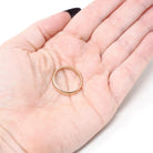 Gold Wedding Band - Vintage 9k Rose Gold 3.1 MM Half Round Ring - Sheffield England Circa 1990s Era Size 7 1/2 Unisex Fine Bridal Jewelry