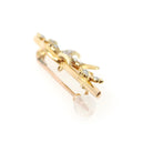 Antique Bird Brooch - Edwardian 15CT English Yellow Gold Seed Pearls Nature Inspired Bar Pin - Circa 1910s Leaf Fine Swallow Lapel Jewelry