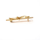 Antique Bird Brooch - Edwardian 15CT English Yellow Gold Seed Pearls Nature Inspired Bar Pin - Circa 1910s Leaf Fine Swallow Lapel Jewelry