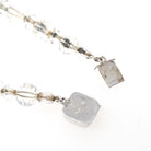 Rock Crystal Quartz Necklace - Art Deco Era Sterling Silver Crystal Facet Beads Graduated Strand - Circa 1920s 16.5" Flapper Fashion Jewelry