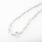 Rock Crystal Quartz Necklace - Art Deco Era Sterling Silver Crystal Facet Beads Graduated Strand - Circa 1920s 16.5" Flapper Fashion Jewelry