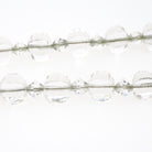 Rock Crystal Quartz Necklace - Art Deco Era Sterling Silver Crystal Facet Beads Graduated Strand - Circa 1920s 16.5" Flapper Fashion Jewelry