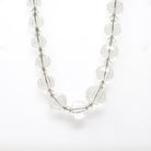 Rock Crystal Quartz Necklace - Art Deco Era Sterling Silver Crystal Facet Beads Graduated Strand - Circa 1920s 16.5" Flapper Fashion Jewelry
