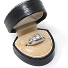 Graduated Diamond Ring - Modern Era 14k White Gold 1.05 CTW Natural Round Brilliant Cut Band - Estate Size 6 1/4 Fine Anniversary Jewelry