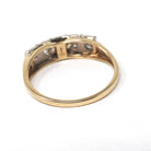 Vintage Wedding Ring - Mid Century 14k Yellow & White Gold Natural .50 CTW Diamond Band - Circa 1950s Size 7 Two Tone Fine Bridal Jewelry