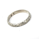 Vintage Baby Band - Art Deco 10k White Gold Nature Floral Eternity Design Ring - Circa 1930s Era Size 1 Fine Midi Pinky Children's Jewelry