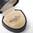 Diamond Bypass Ring - Art Deco 18k Yellow & White Gold .16 CTW Old European Cut Band - Circa 1930s Era Size 6 Fine Bridal Engagement Jewelry
