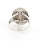Dragon's Breath Ring - Art Deco Sterling Silver Purple Blue Red Orange Art Glass - Vintage Circa 1930s Era Size 4 1/4 Cabochon Cut Jewelry