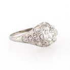 1.18 ct Old European Cut Diamond Ring - Platinum 1.53 CTW Natural Diamond Filigree Engagement - Circa 1920s Era Size 6 Mermaid Fine Jewelry
