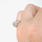 1.18 ct Old European Cut Diamond Ring - Platinum 1.53 CTW Natural Diamond Filigree Engagement - Circa 1920s Era Size 6 Mermaid Fine Jewelry