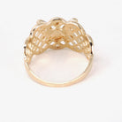 Butterfly Filigree Ring - Modern 14k Yellow & White Gold .04 CTW Natural Diamonds - Circa 2000s Size 7 1/2 Figural Winged Bug Fine Jewelry