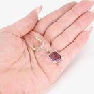 Art Deco Lavalier - Vintage 10k White Gold Simulated Amethyst Purple Glass Seed Pearl Gemstone Necklace - Circa 1930s February Fine Jewelry