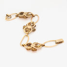 Vintage Flower Bracelet - Retro 12k Gold Filled Yellow & Rose Gold Statement Panels - Circa 1940s Era Fashion Accessory Van Dell Jewelry