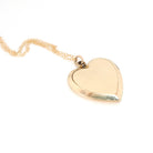 Vintage Heart Locket - Retro 10k Gold Filled Floral Bow Rhombus Engraved Design Pendant Necklace - Circa 1940s Keepsake Photograph Jewelry