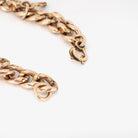 Antique Padlock Bracelet - Edwardian Rosy 12k Gold Filled Heart Shaped Charm Padlock & Key - Circa 1910s Era 8 Inch Curb Link Chain Jewelry