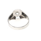 Art Deco Diamond Ring - Vintage 18k White Gold Natural .52 CT Old European Cut Unisex Engagement - Circa 1930s Octagonal Fine Bridal Jewelry