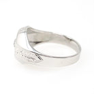 Art Deco Diamond Ring - Vintage 18k White Gold Natural .52 CT Old European Cut Unisex Engagement - Circa 1930s Octagonal Fine Bridal Jewelry