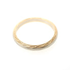 Vintage Wedding Band - Mid Century 14k Yellow & White Gold Two Tone Ring - Circa 1950s Size 7.5 Scallop Design Fine Engraved Bridal Jewelry