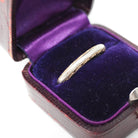 Vintage Wedding Band - Mid Century 14k Yellow & White Gold Two Tone Ring - Circa 1950s Size 7.5 Scallop Design Fine Engraved Bridal Jewelry