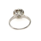 Vintage Diamond Ring - Mid Century 10k White Gold Natural 1.03 CTW Cluster Halo - Circa 1950s Era Size 5 1/2 Engagement Fine Bridal Jewelry