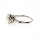 Vintage Diamond Ring - Mid Century 10k White Gold Natural 1.03 CTW Cluster Halo - Circa 1950s Era Size 5 1/2 Engagement Fine Bridal Jewelry