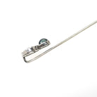 Art Deco Stick Pin - Antique Platinum & 10k White Gold Natural Diamond Blue Sapphire Gemstone - Circa 1920s Filigree Tie Fine Unisex Jewelry