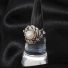 Art Deco Pearl Ring - Antique Platinum Organic 7.5 MM Cultured Gem - Circa 1920s Size 5 Fine .24 CTW Diamond Accent June Birthstone Jewelry