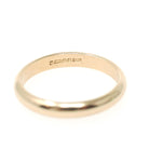 Vintage Wedding Band - Estate 9k Yellow Gold 3.1 MM Half Round Ring - Contemporary 1997 Sheffield England Unisex Size 7 Fine Bridal Jewelry