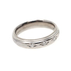 Vintage Diamond Band - Estate Birmingham 18k White Gold .15 CTW Comfort Fit 4.2 MM Wedding Ring - Hallmarked 2000 Size 6 1/4 Fine Jewelry