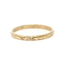 Vintage Flower Band - Estate 14k Yellow Gold 2.1 MM Eternity Wedding Ring - Dated 1986 Era Size 6 3/4 Bridal Stacking Milgrain Fine Jewelry