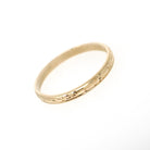 Vintage Flower Band - Estate 14k Yellow Gold 2.1 MM Eternity Wedding Ring - Dated 1986 Era Size 6 3/4 Bridal Stacking Milgrain Fine Jewelry