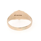 Antique Signet Ring - Vintage 10k Rosy Yellow Gold Initial Letters MM Shield Statement Men's Unisex Band - Late 1800s Size 15 Fine Jewelry