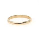 Vintage Wedding Band - Mid Century 14k Yellow Gold Domed 3.1 MM Half Round Ring - Circa 1960s Era Size 11 1/4 Unisex Fine Bridal Jewelry