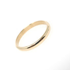 Vintage Wedding Band - Mid Century 14k Yellow Gold Domed 3.1 MM Half Round Ring - Circa 1960s Era Size 11 1/4 Unisex Fine Bridal Jewelry