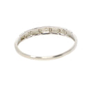 Diamond Wedding Band - Vintage 14k White Gold Natural .03 CTW Ring - Mid Century Circa 1950s Era Size 7 1/2 Stacking Fine Bridal Jewelry