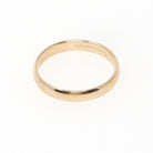 Gold Wedding Band - Modern 14k Yellow Gold 3.4 MM Half Round Ring - Estate Circa 2000s Era Size 9 1/2 Unisex Fine Benchmark Bridal Jewelry