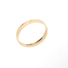 Gold Wedding Band - Modern 14k Yellow Gold 3.4 MM Half Round Ring - Estate Circa 2000s Era Size 9 1/2 Unisex Fine Benchmark Bridal Jewelry