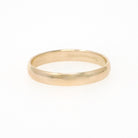 Gold Wedding Band - Modern 14k Yellow Gold 3.4 MM Half Round Ring - Estate Circa 2000s Era Size 9 1/2 Unisex Fine Benchmark Bridal Jewelry